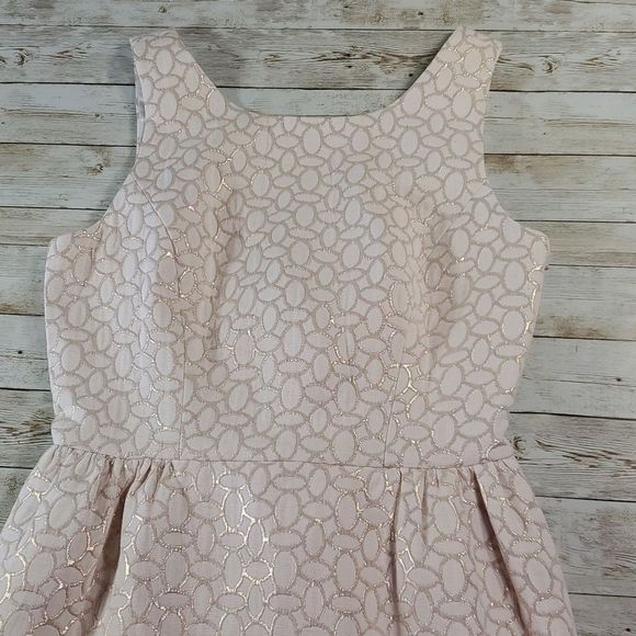 ERIN by Erin Fetherston Josette Dress in White & Gold Open Long Bow‎ Back Size 4 - Picture 5 of 8